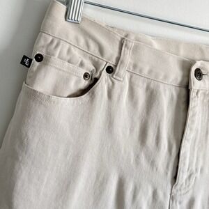 VTG Lauren Ralph Lauren LRL Pants Womens 10 Cream Denim Jeans Logo Minimalist